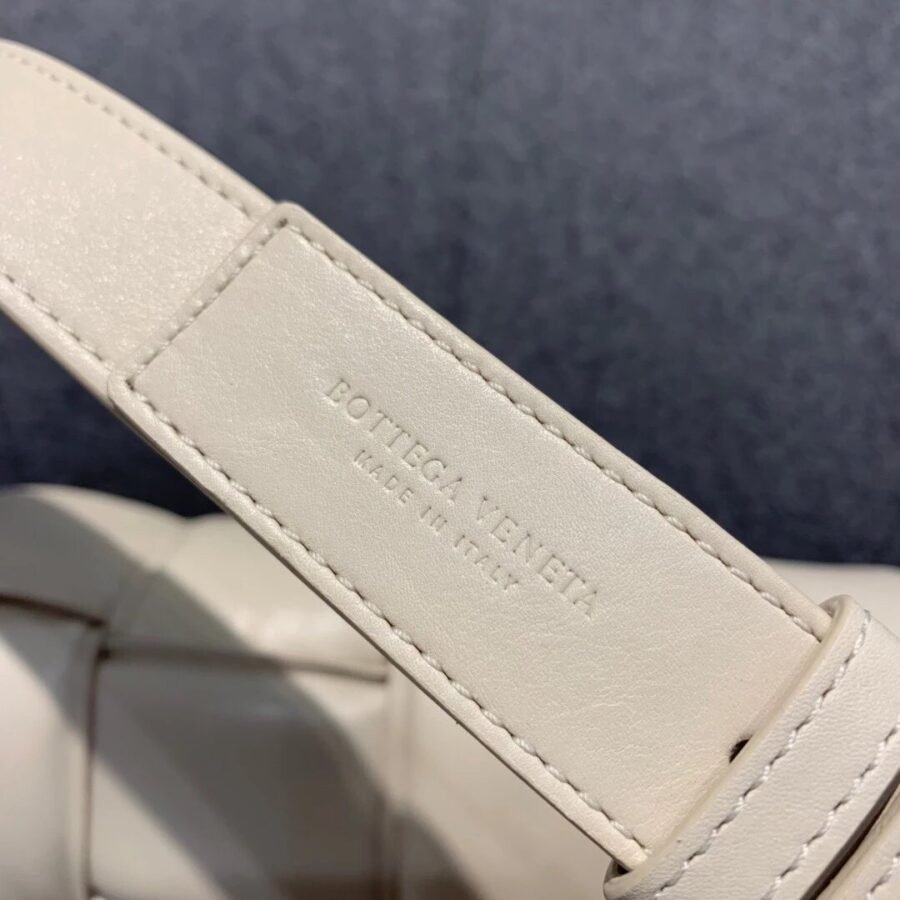 Cassette Bag , white leather with gold hardware