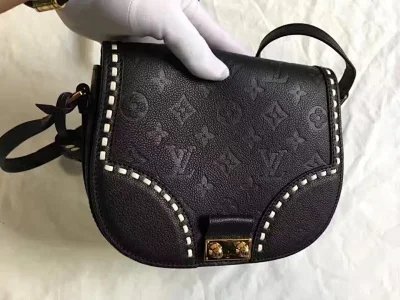 LV Junot , black leather with gold hardware