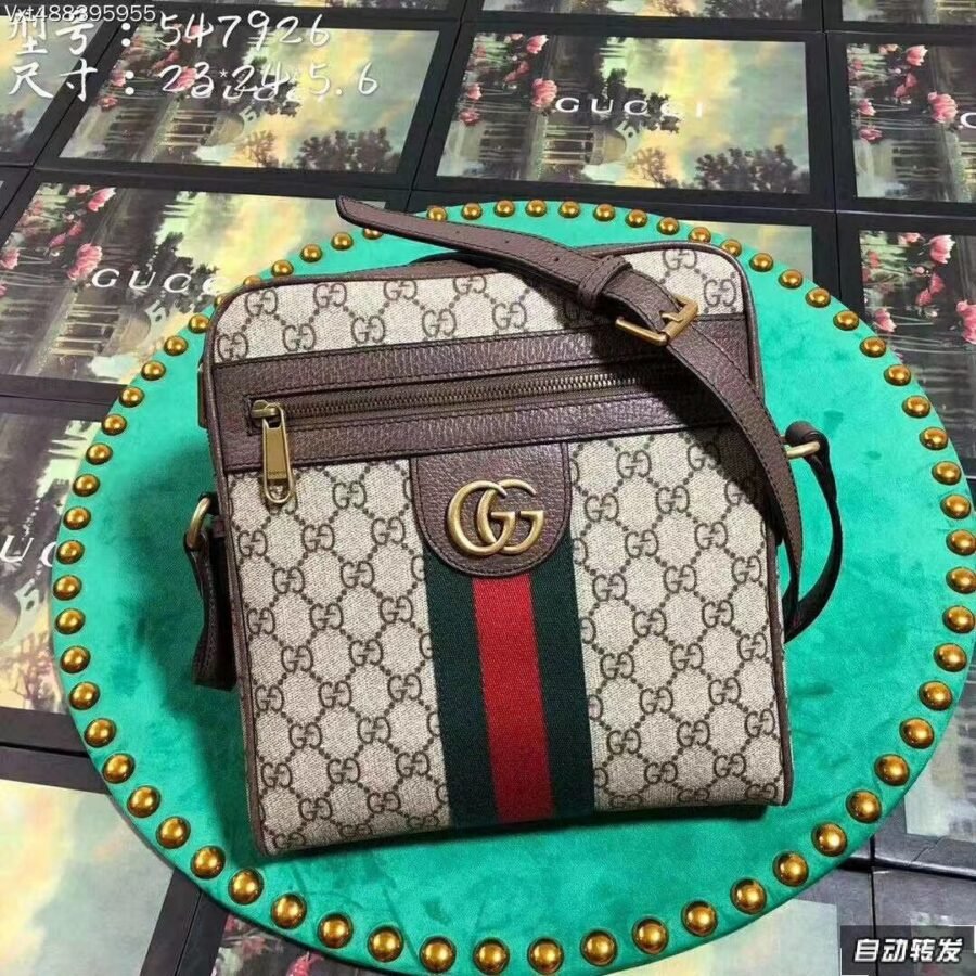 GG Ophidia supreme medium , brown monogram canvas with gold hardware