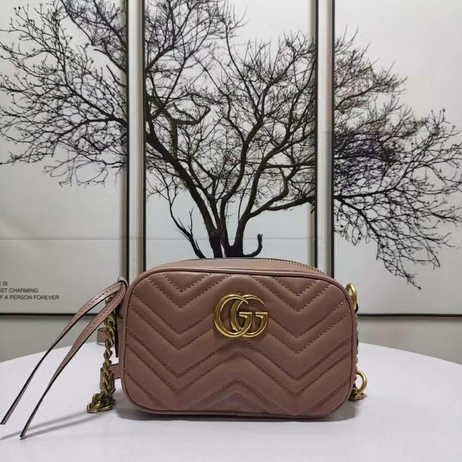 GG Marmont small 
matelassé shoulder bagDusty pink